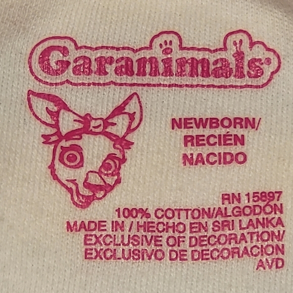 GARANIMALS 🌺 2pc Embroidered Bee "HAPPY" Onesie|Multi Color Plaid Mini Skirt NB - Picture 10 of 11